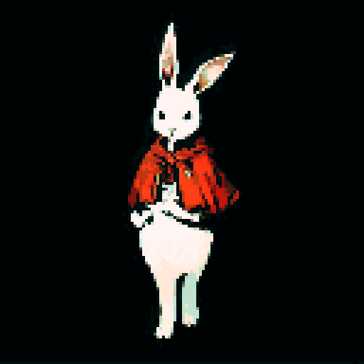 Mysterious and whimsical wererabbit in the style of wizardry
