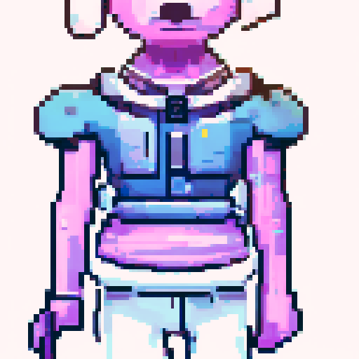 Cozy and sleepy character sprite, purple and blue shades, pixel art style, isometric view, sRGB