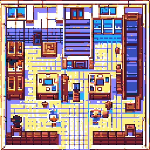generate a post office in a top down style like it should be the level for a video game. make sure theres lots of open floor space and make the floorrs checkered board tile
Cozy Character
4 images