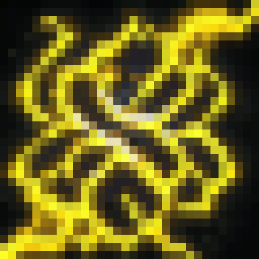 Twisted tendrils of void energy unleash a shadow bolt in the style of 32x32 Skill Art.