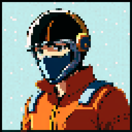 Male Pilot with helmet covering face. Anime style 