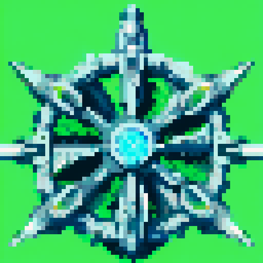 sci-fi, glowing laser sword, fan, vibrant colors, pixelated, detailed hilt, close-up, intense expression, futuristic, 64x64 pixels, sRGB, skillful art, game icon