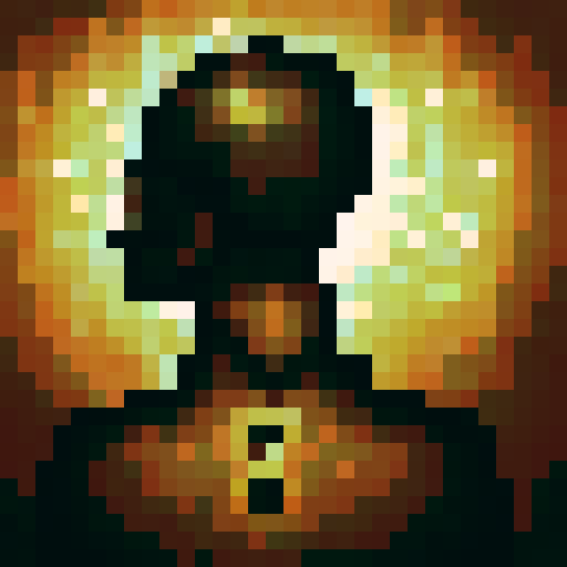 Steam Clock Tower, towering over a bustling city, adorned with intricate gears and pipes, exuding a mesmerizing blend of steampunk and Victorian elegance, all captured in a skillfully crafted, close-up, portrait-style 32x32 pixel art masterpiece