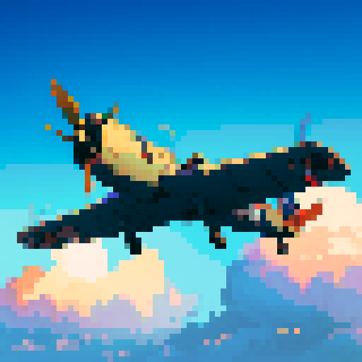 World War 2 bomber plane in the sky