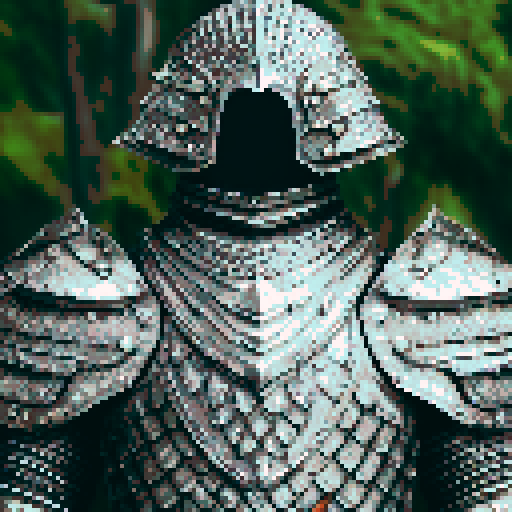 Shimmering metal plates intricately etched with dragon scales, forming a protective layer over the full-bodied warrior, crafted with game asset precision and captured in a stunning close-up shot