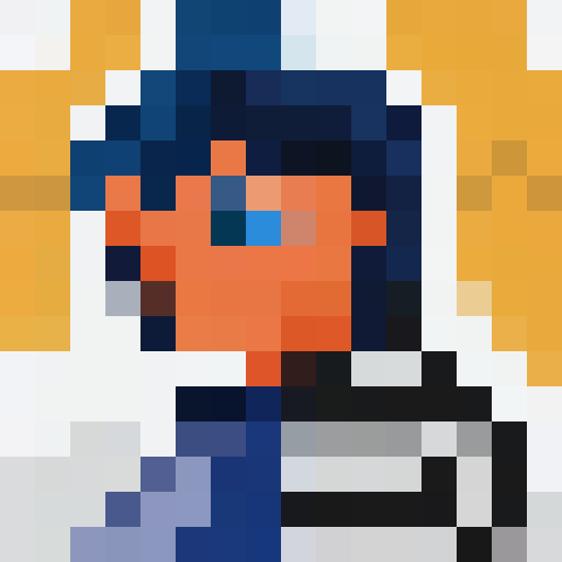 "Hedgehog Worrier, armed with a tiny sword and shield, charges forward into battle, determined expression on their face, depicted in pixel art with a close-up, portrait style reminiscent of a classic game icon at 16x16 resolution."