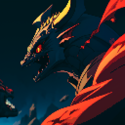 dark dragon with blood eyes