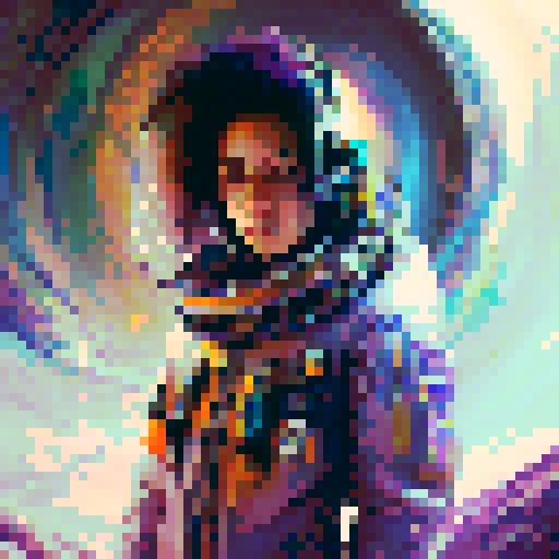 "Abstract, psychedelic, neon, chaotic, glitchy: A swirling, colorful vortex of energy and movement, pulsating with electric intensity."