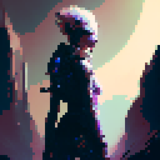 futuristic game character with spikes on the back