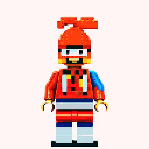 lego pixel, vibrant colors, blocky shapes, small plastic bricks, isometric perspective, retro video game, low resolution, 8-bit graphics, sharp edges, square grid, limited color palette, nostalgic feel, brick-built characters, iconic lego logo, digital recreation, detailed textures, crisp lines, simplified forms, nostalgic gaming vibes