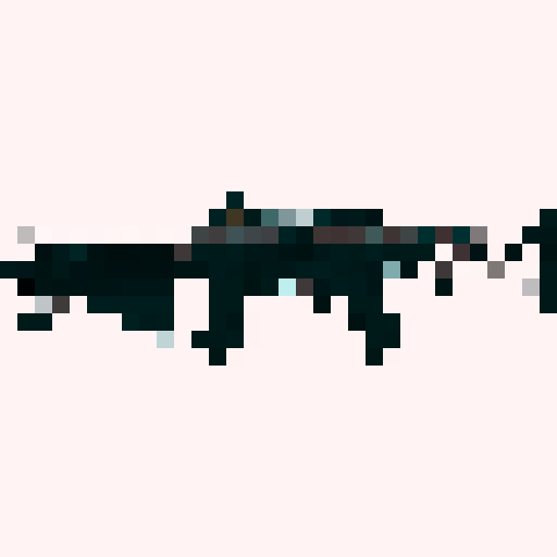 M4A1 Rifle icon, white background, black icon, no detail, flat icon