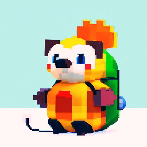 antropomorphic hedgehog with backpack