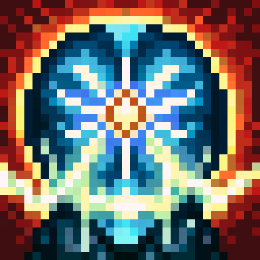 Holy shock spell icon, cross with holy energy 