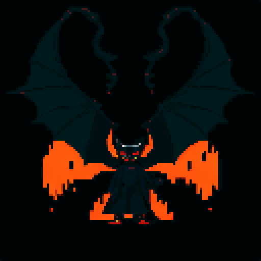 A dark and shadowy demon with smoky tendrils, large bat-like wings, and glowing red eyes. Its body is partially obscured by shadows and it has an eerie, commanding presence. No background.
