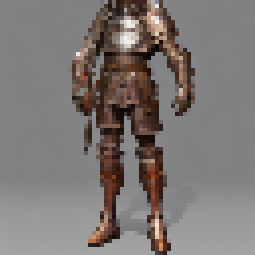 Full body knight character idle pose