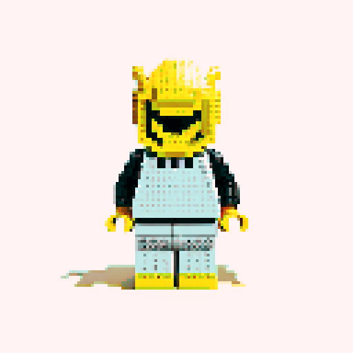 Gold hoody pixel lego