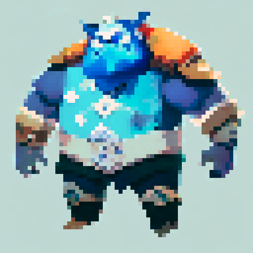 I bluebird torso and head with an orange beak and white eyes and a variety of clothing articles per each image. 