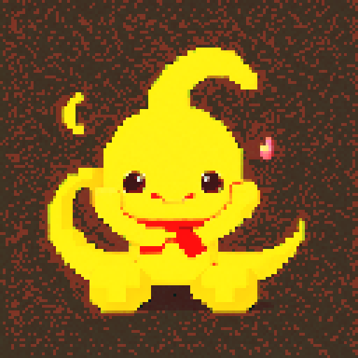 yellow smiling crescent in brown pants