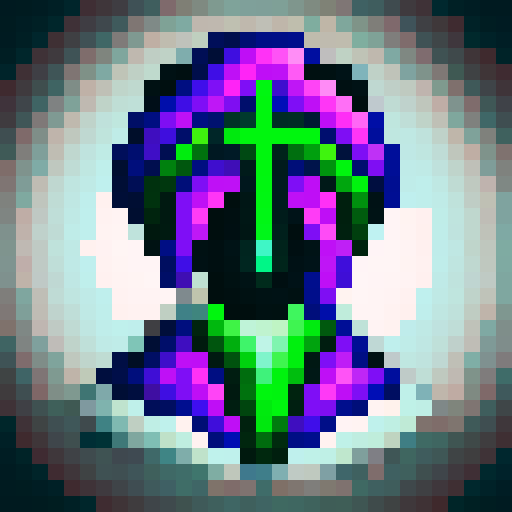 purple and green warlock helmet with black evil horns