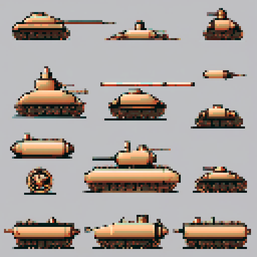 simple, geometrical copper pieces from a tank. Steampunk. It should be seen from the left side with no perspective, on a solid-color background. There should one be two or three pieces in each frame, it shouldn't be complete.