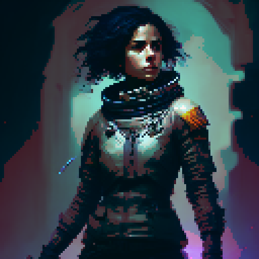 Female Rogue, stealthily navigating through shadows, slyly evading detection, with a thin frame, in a fantasy RPG art style, Holding a dagger, well lit