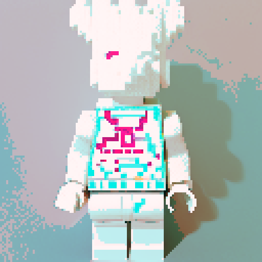 pixel lego, vibrant colors, blocky shapes, tiny bricks, isometric angles, playful characters, modular structures, retro aesthetic, 8-bit graphics, square tiles, smooth curves, crisp edges, limited color palette, nostalgic vibes, low resolution, pixelated textures, dynamic poses, dynamic lighting, depth of field, depth perception