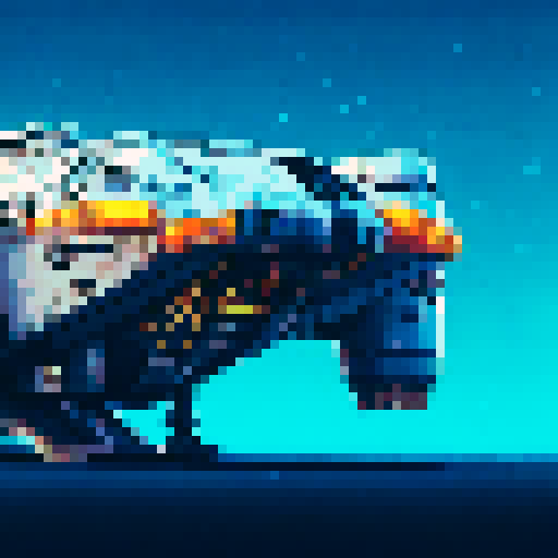 pixel art spaceship