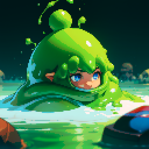 hero sinking into slime