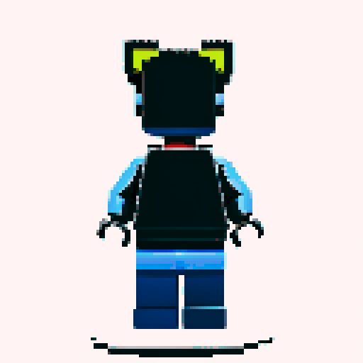 lego pixel, vibrant colors, blocky shapes, small plastic bricks, isometric perspective, retro video game, low resolution, 8-bit graphics, sharp edges, square grid, limited color palette, nostalgic feel, brick-built characters, iconic lego logo, digital recreation, detailed textures, crisp lines, simplified forms, nostalgic gaming vibes rainbow body