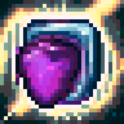 purple gem on a pink background