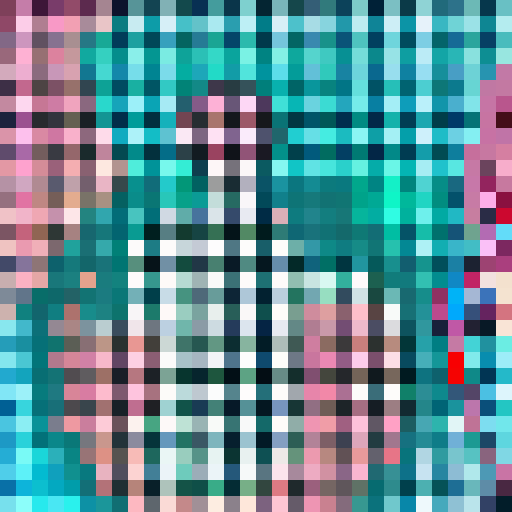 Cute anime girl with pink hair, holding a giant lollipop in a pastel-colored candy store surrounded by candy jars and a neon sign, in an anime style.