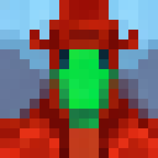 Teal colored demon head, game icon, 16x16, pixel art, close up, portrait, sharp teeth, fiery eyes, horns, sinister grin, jagged edges, glowing aura, menacing expression, sprite. 