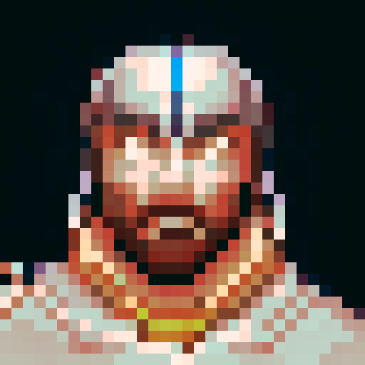 a streetfighter style game character icon for gimli from lord of the rings