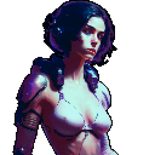 sexy naked cyberpunk woman