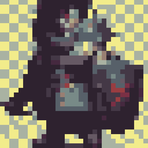 brown-haired knight, wielding a sword and shield, oblique side view, character sprite