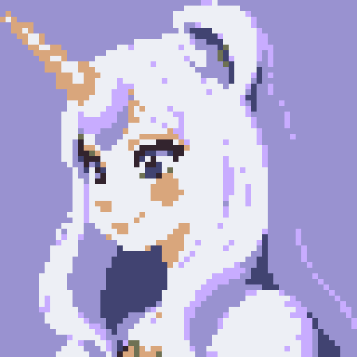 unicorn woman hybrid with cloven hooves, furry, playful expression, clear detail, pixel art style