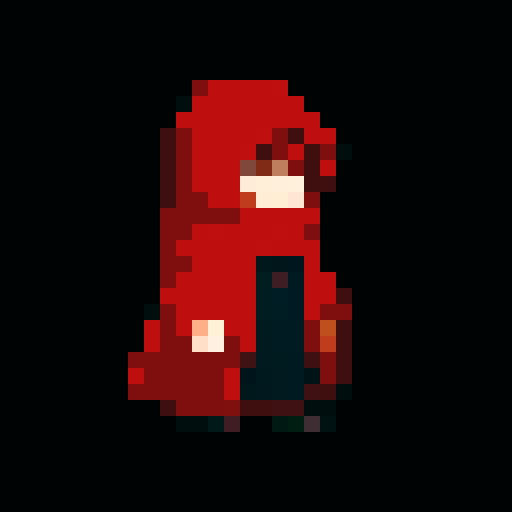 red cloaked character sprite