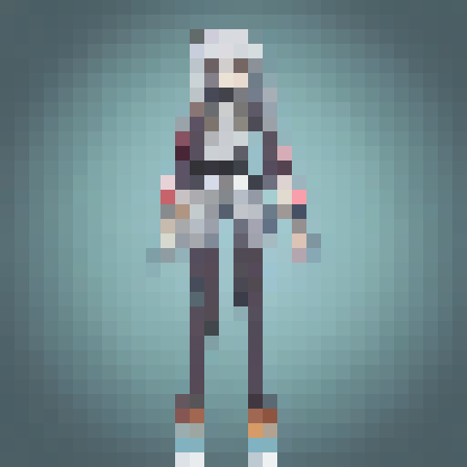 A full body portrait of a futuristic knight