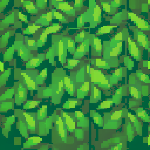 an overlapping litter of green leaves