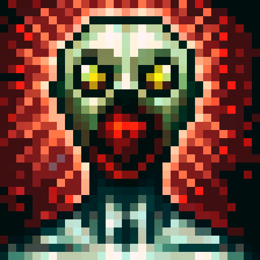 zombie face, game icon, 32x32 pixel art, sRGB, skill art, close up, portrait, silver border, border