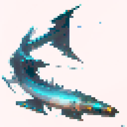 Vicious looking barracuda enemy, fantasy rpg