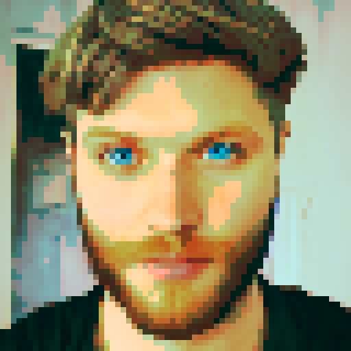 portrait man with blue eyes and beard