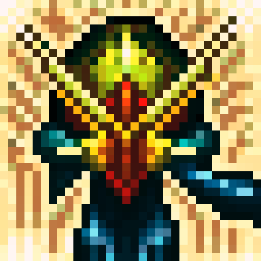 golden sword, with angelic feathers, and golden sparkles