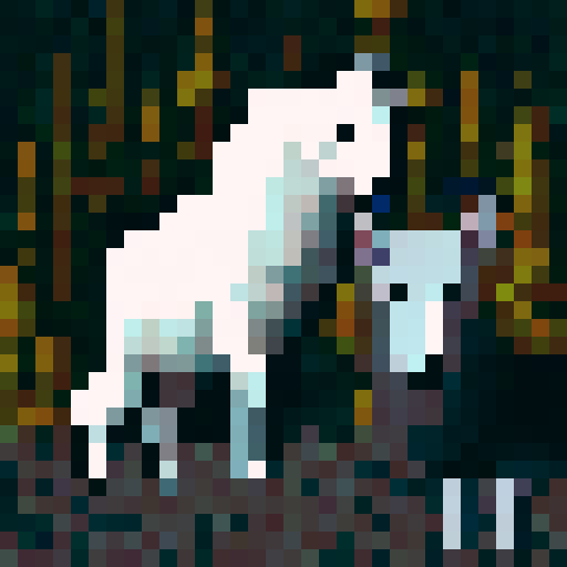 Wolf talking with a sheep. They are on a road between 2 field. The road go to a Snowden mountain 