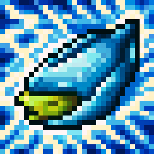wahoo fish, no background, 32x32 pixel art