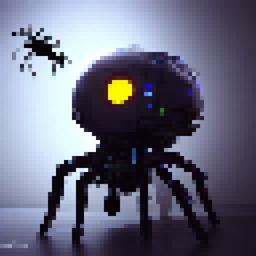 Futuristic spider robot
