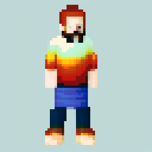 male character, 16 colors