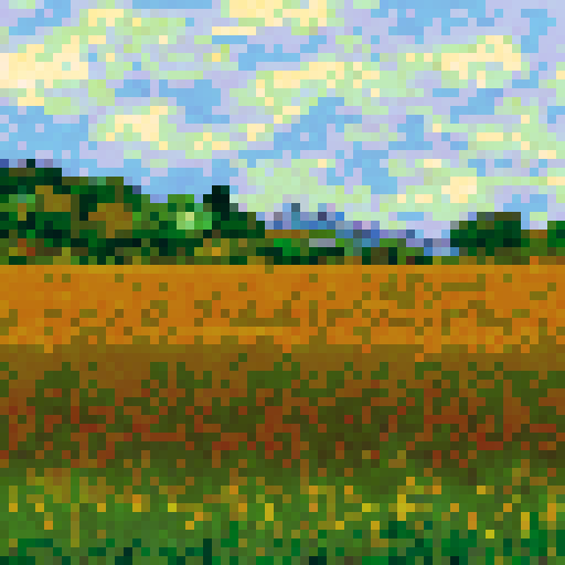 an artificial art painting of grass and flowers in van gogh style