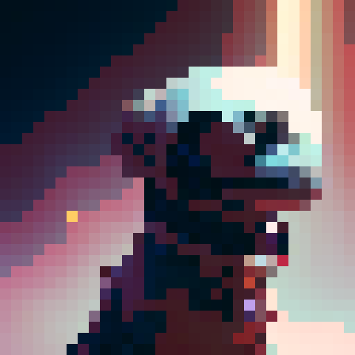 alien in front of a night sky simple