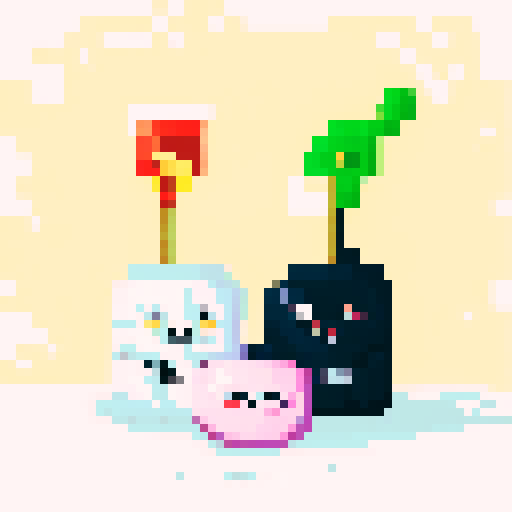 witchy text, "50% OFF", pixel art, sRGB